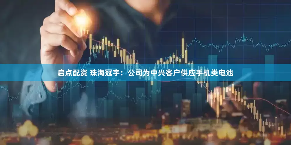 启点配资 珠海冠宇：公司为中兴客户供应手机类电池
